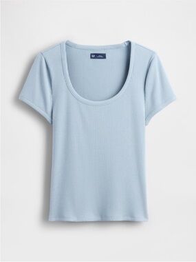 NWT GAP Modern compact Rib Scoop Crop T-shirt